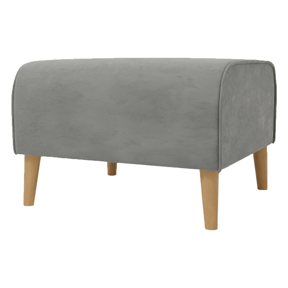 Svetlosivá zamatová podnožka Carole – Ropez