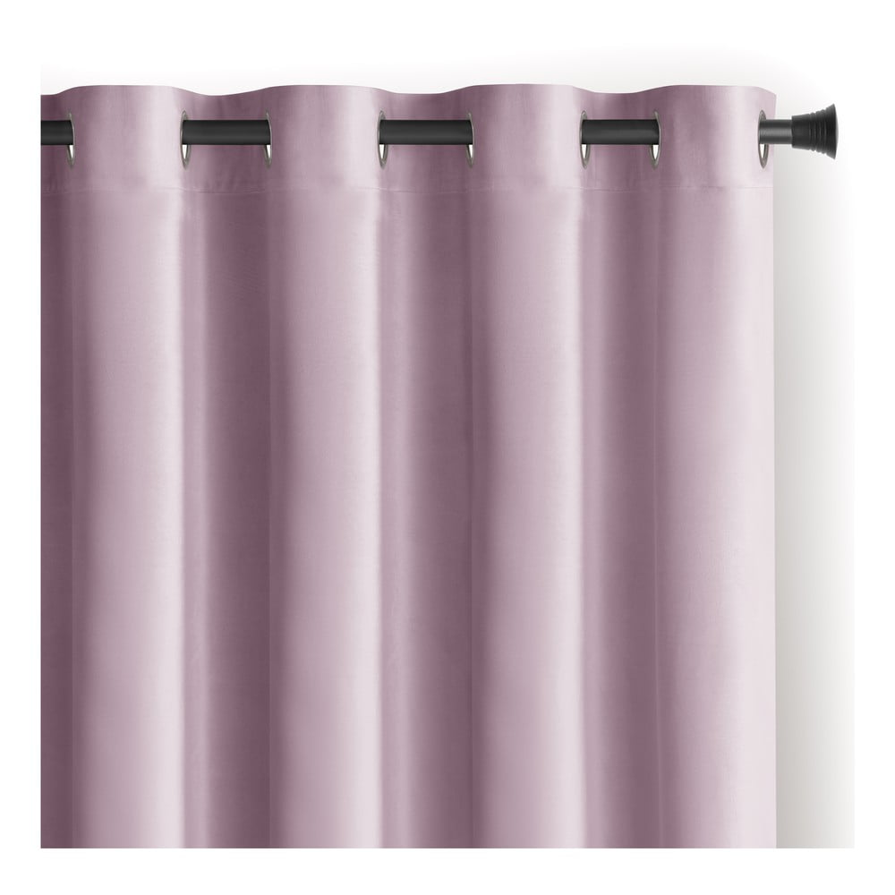 Svetloružový zamatový dimout záves 140x245 cm Eyelets – Restilo