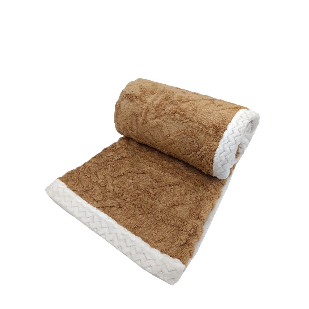 Hnedá deka s baránkom 150x200 cm Island – My House