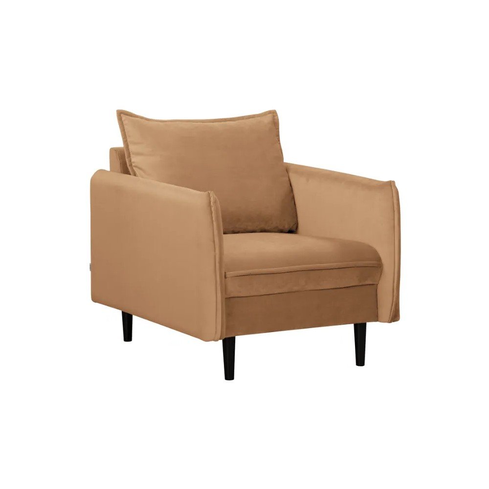 Hnedé zamatové kreslo Juli – Ropez