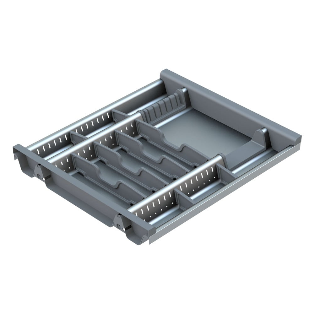 Sivý príborník do zásuvky 53 x 46 cm Flexo - Elletipi