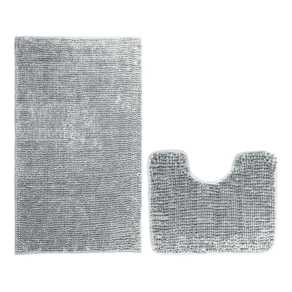 Súprava 2 sivých kúpeľňových predložiek AmeliaHome Bati
