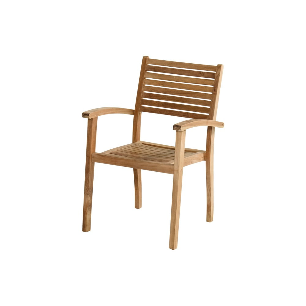 Drevená záhradná stolička v prírodnej farbe Sunderland – Hartman