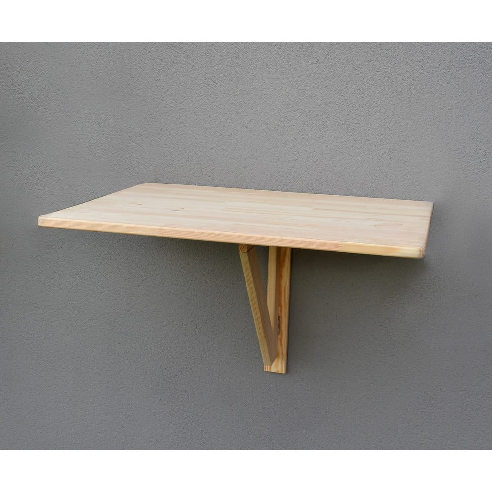 Závesný balkónový stolík z borovicového dreva 59x79 cm – Rojaplast