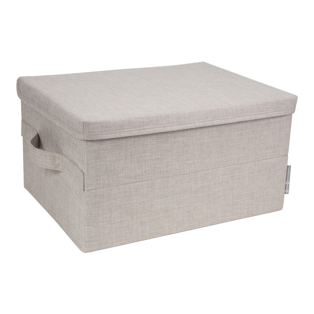 Béžový látkový úložný box s vekom 40x30x22 cm Soft Storage – Bigso