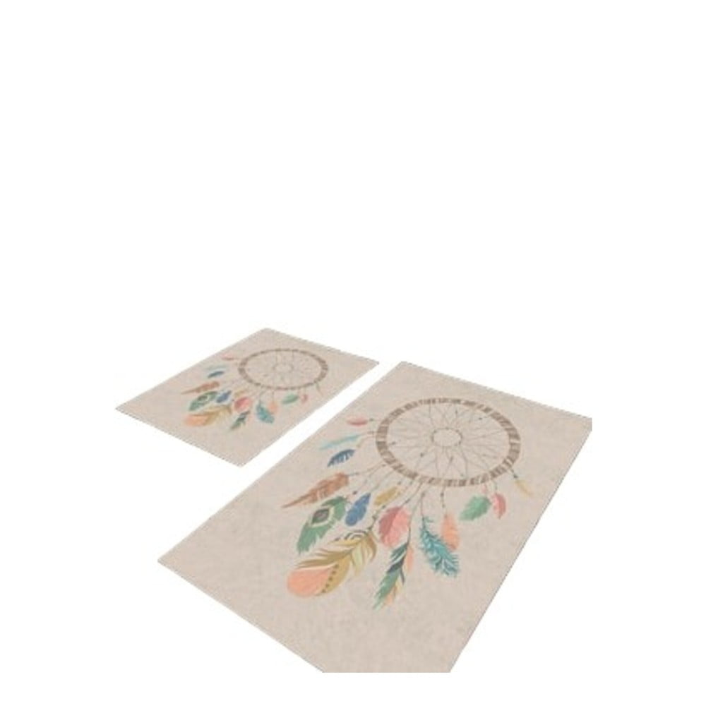 Béžové kúpeľňové predložky v súprave 2 ks 60x100 cm – Mila Home