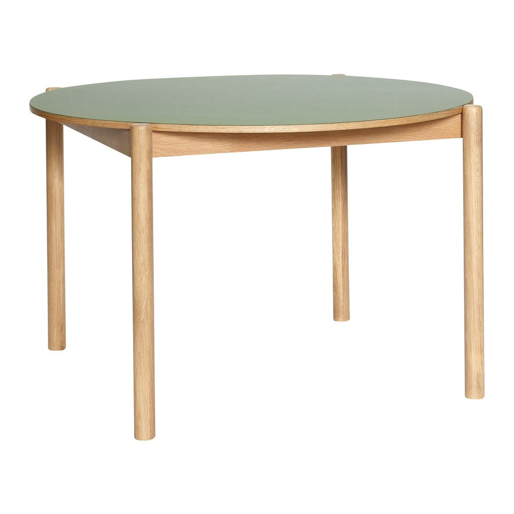 Okrúhly jedálenský stôl z dubového dreva ø 115 cm Oblique – Hübsch