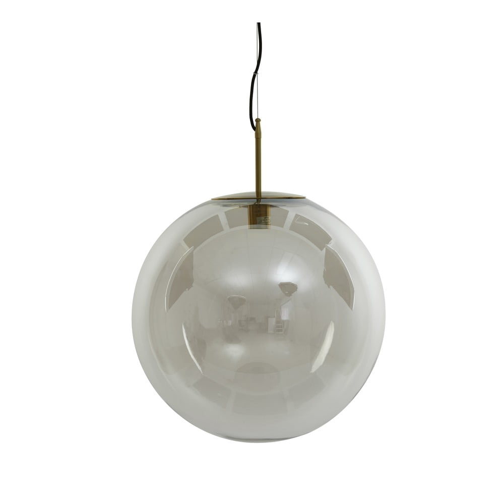 Závesné svietidlo v bronzovej farbe so skleneným tienidlom ø 48 cm Medina – Light & Living