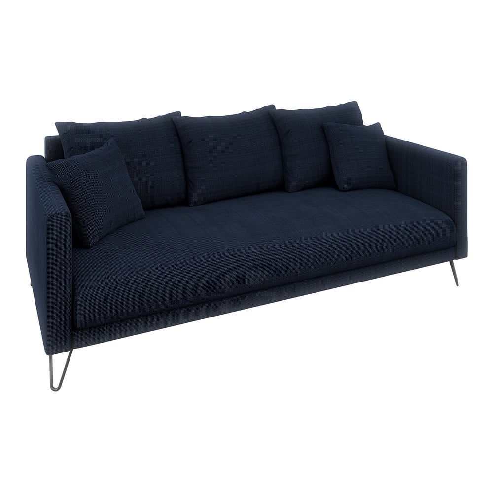 Tmavomodrá ženilková pohovka 200 cm Freya – Ropez