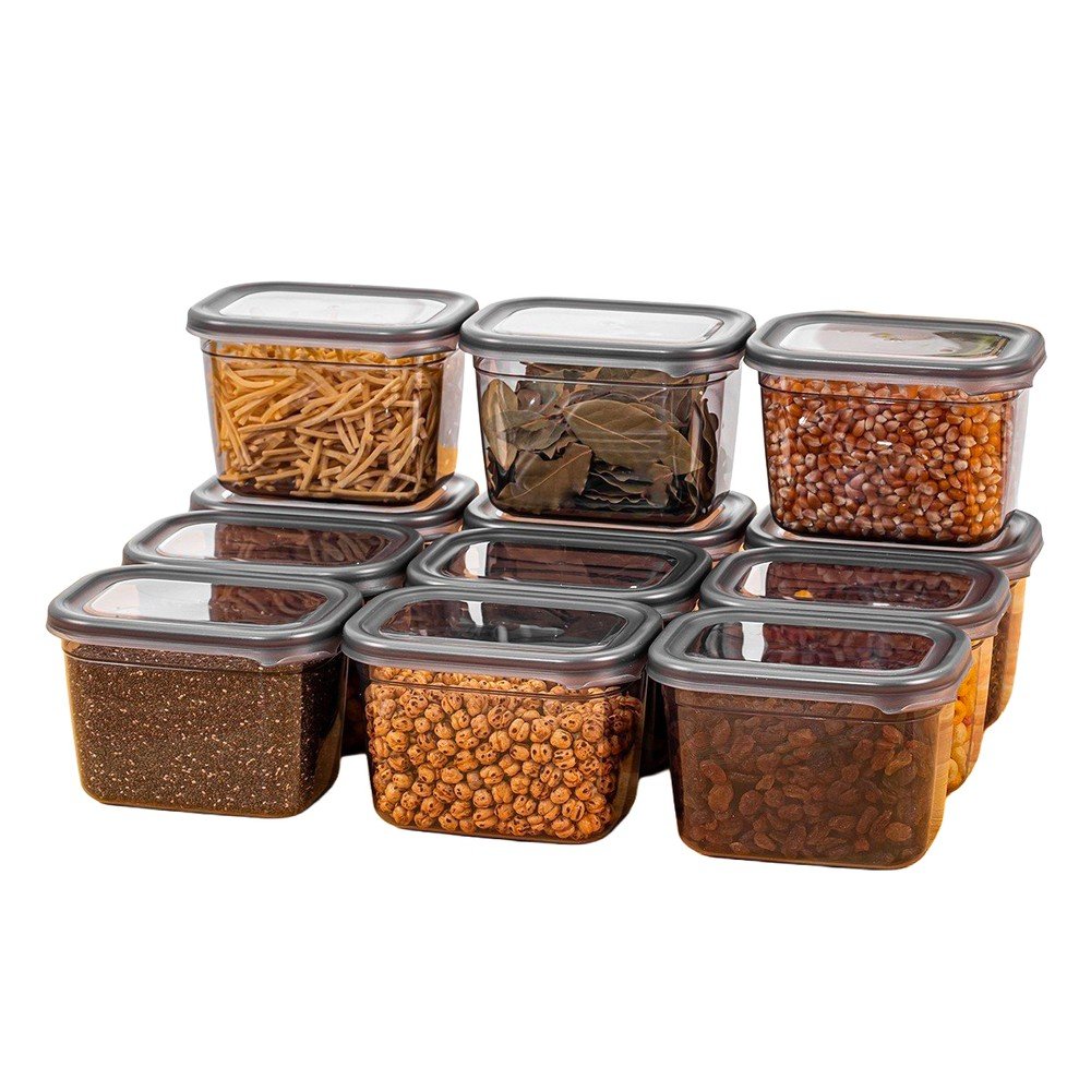 Plastové dózy v súprave 12 ks na potraviny Fresco – Hermia