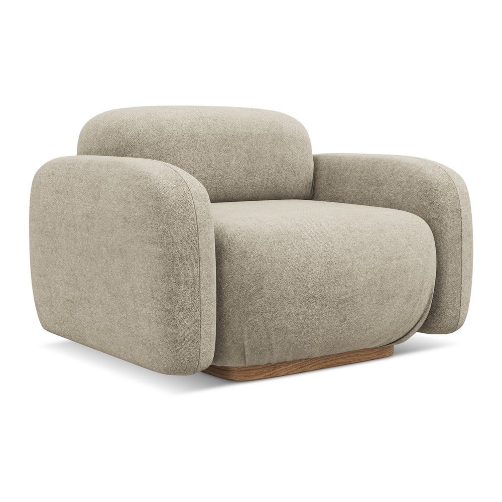 Béžový modul pohovky z textílie buklé Ailani – Makamii