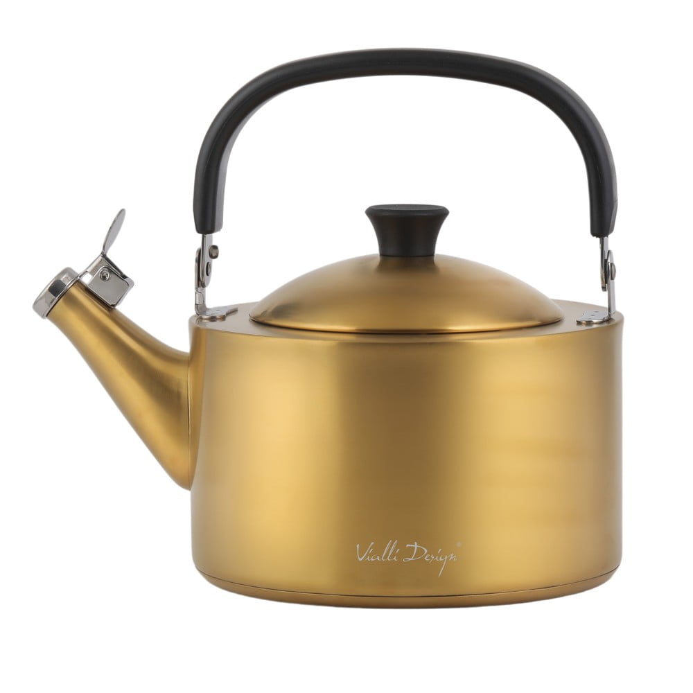 Varná kanvica z nehrdzavejúcej ocele v zlatej farbe 1