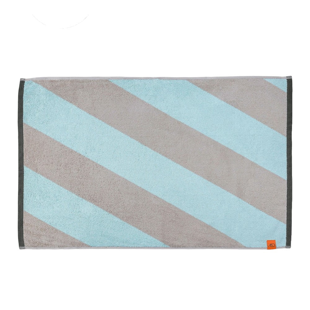 Kúpeľňová predložka z bio bavlny v mentolovej farbe 50x80 cm Diagonal - Mette Ditmer Denmark