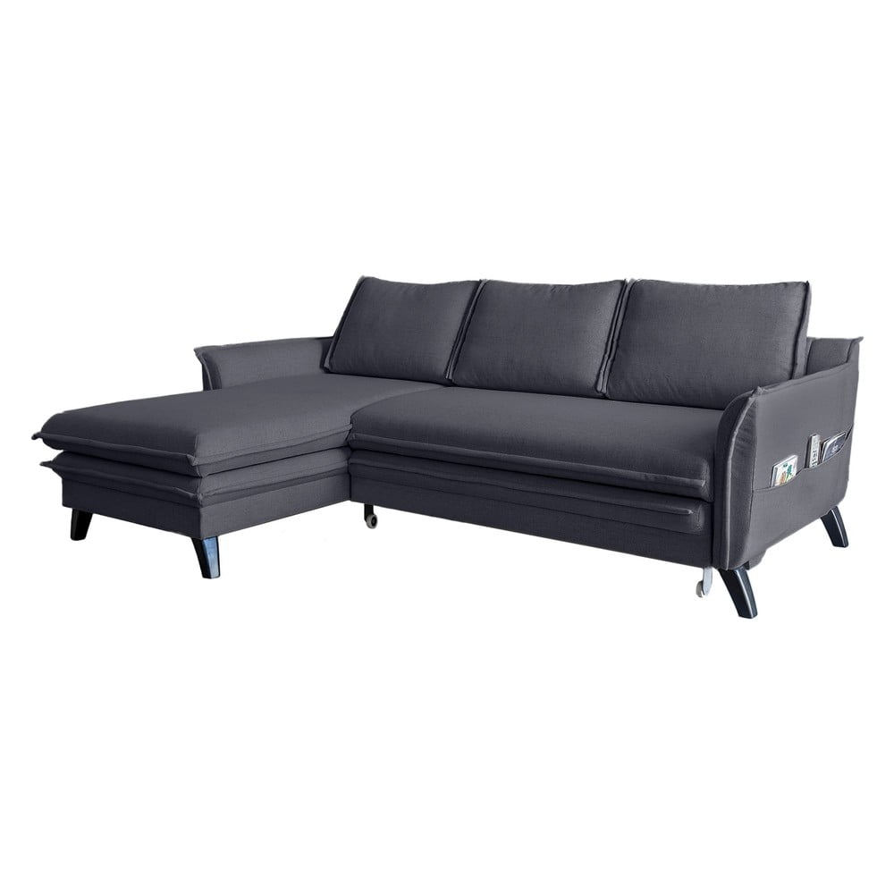 Antracitovosivá rozkladacia rohová pohovka Miuform Charming Charlie