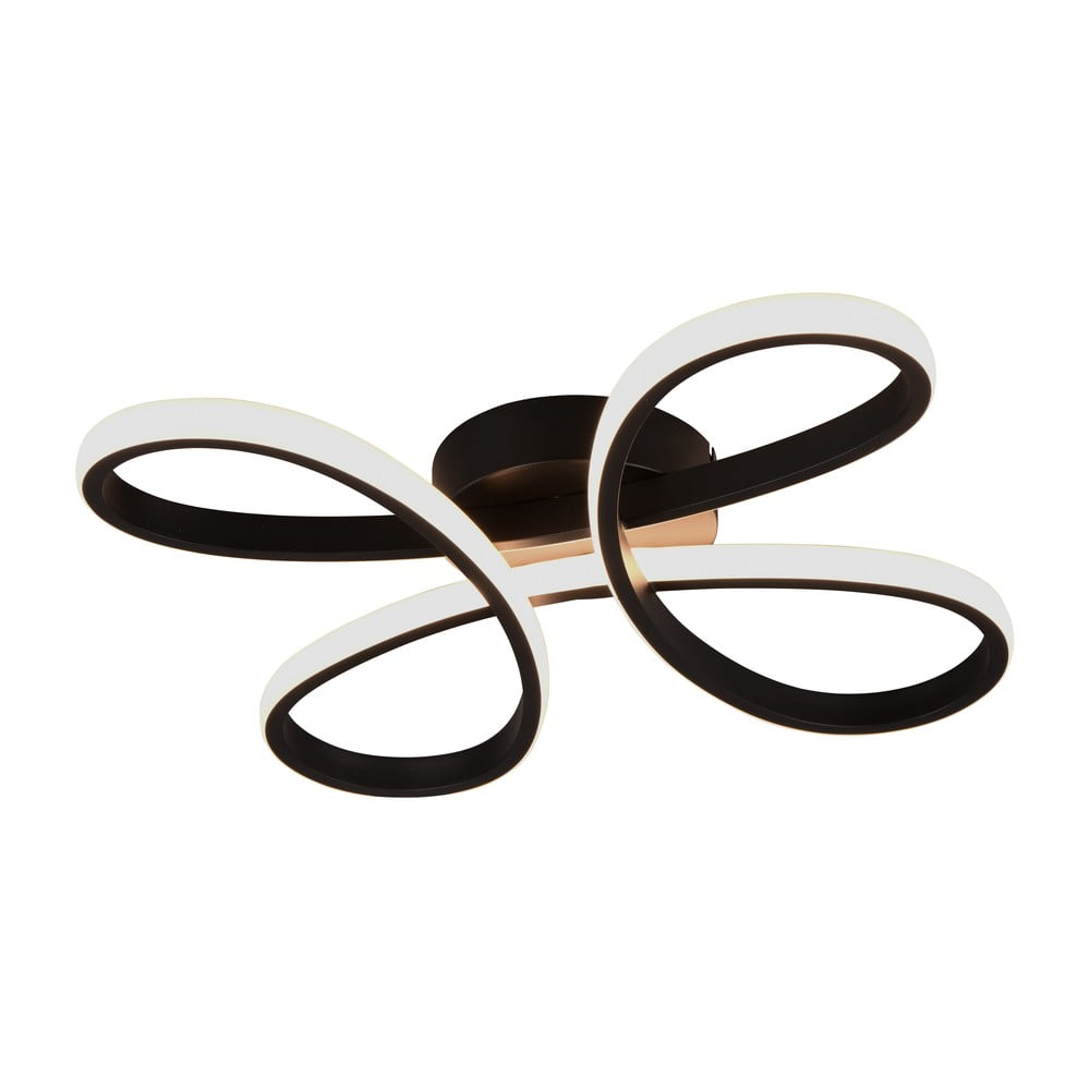 Čierne LED stropné svietidlo 40x40 cm Fly – Trio