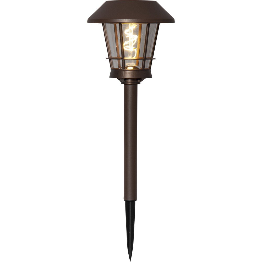 Hnedé vonkajšie solárne LED svietidlo Star Trading Fergus