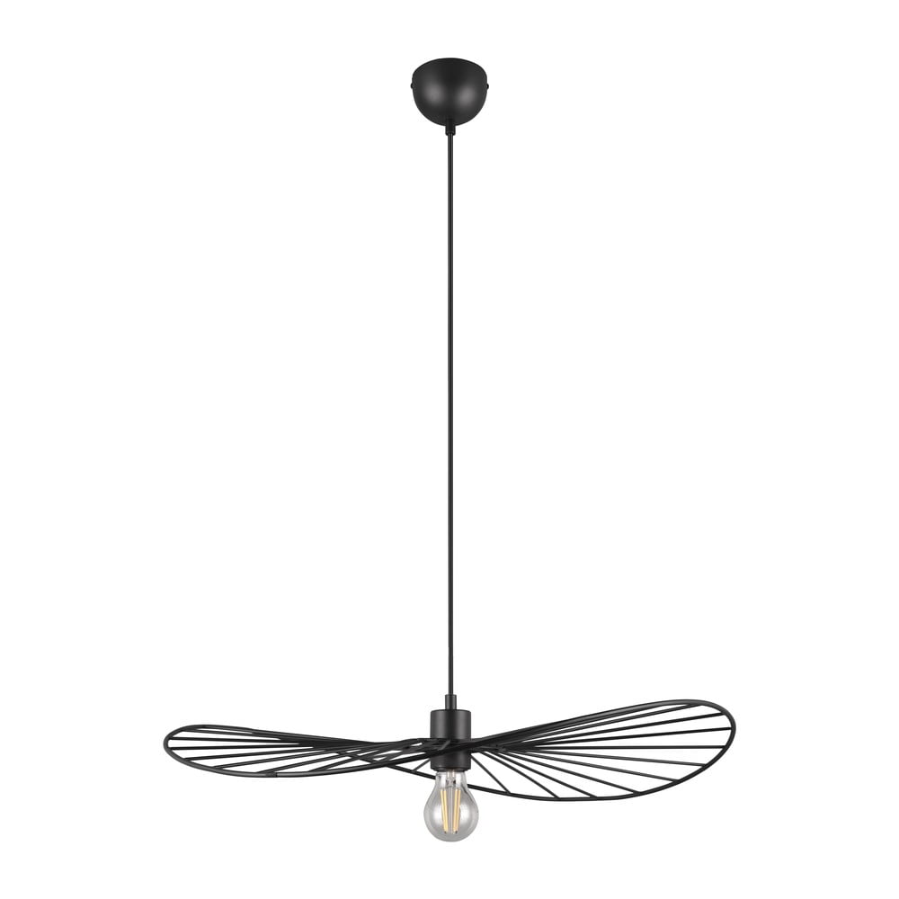 Matne čierne závesné svietidlo ø 60 cm Chapeau – Reality