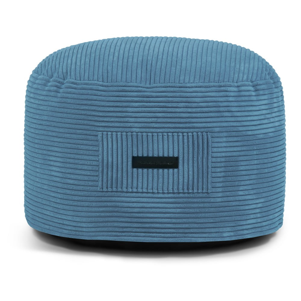 Modrý menčestrový taburet Om 60 – SLOWDOWN