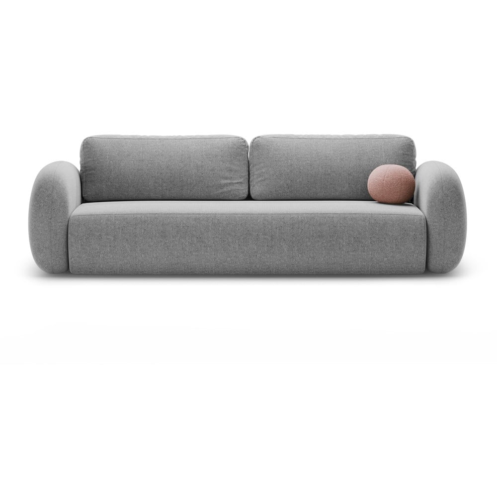 Svetlosivá ženilková rozkladacia/s úložným priestorom pohovka 262 cm Tonale – Cosmopolitan Design