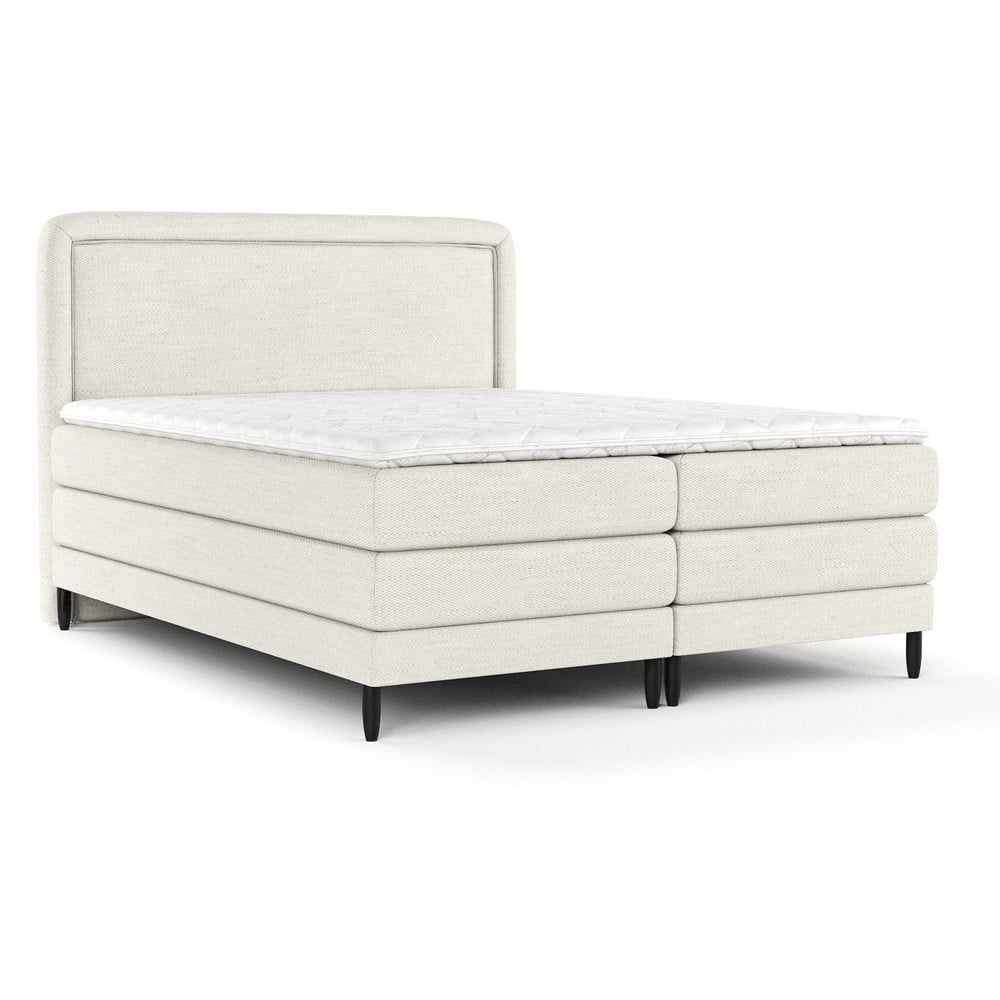 Krémovobiela boxspring posteľ 160x200 cm Dove – Maison de Rêve