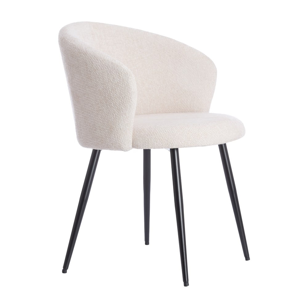 Krémovobiele kovové jedálenské kreslá v súprave 2 ks Radaja – Light & Living