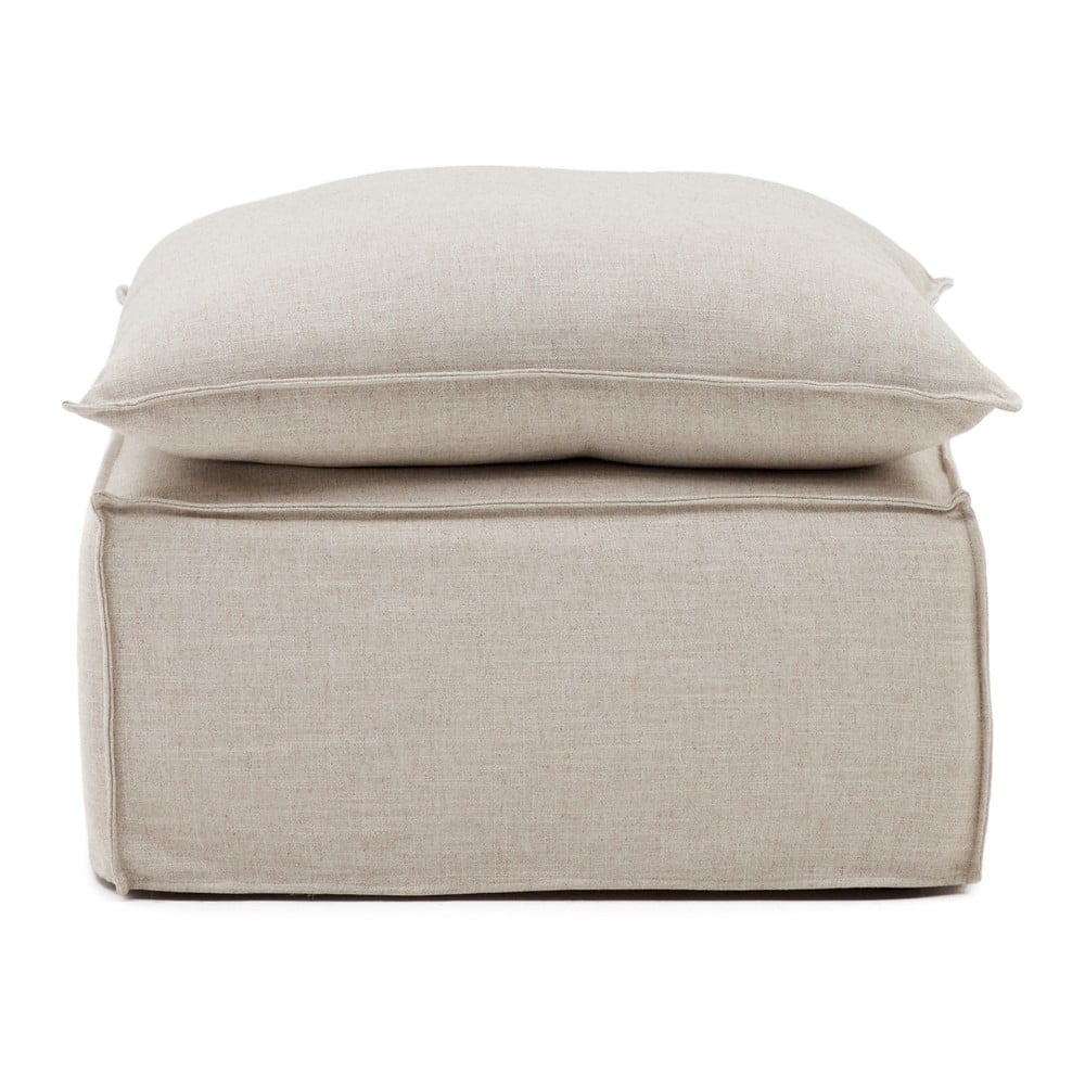 Béžová ľanová podnožka Anarela – Kave Home