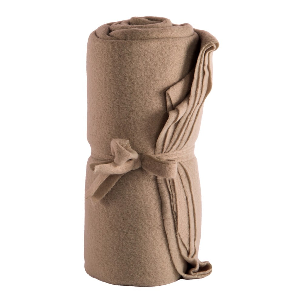 Hnedá fleecová deka 130x160 cm Riso – Tiseco Home Studio