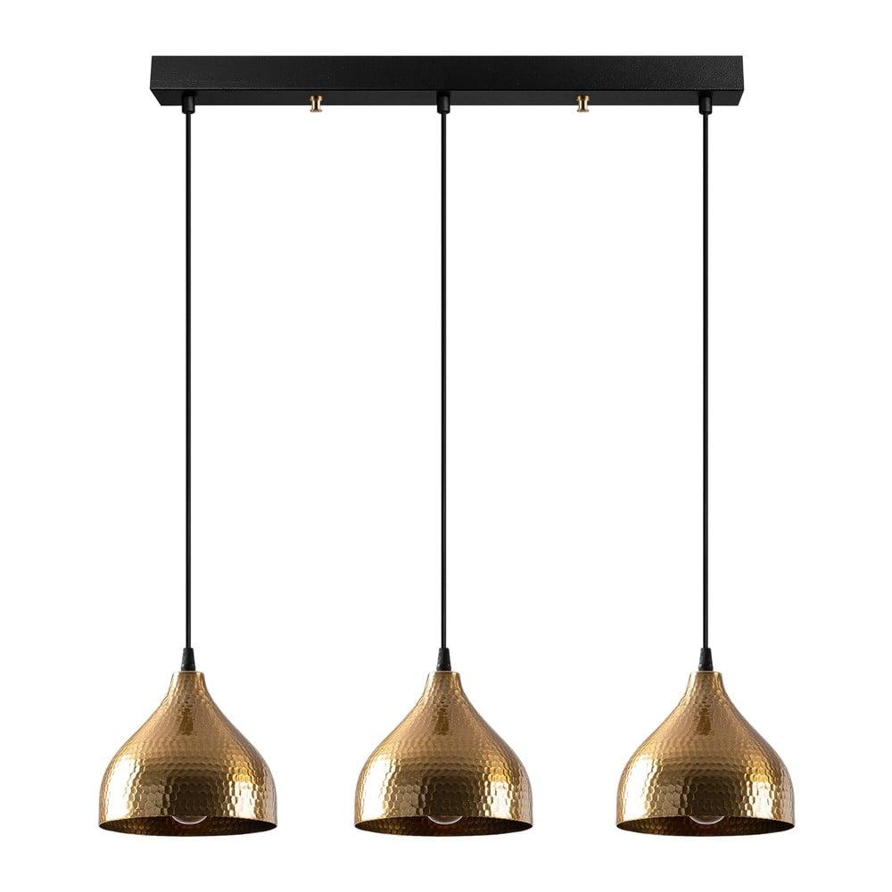 Závesné svietidlo v zlatej farbe s kovovým tienidlom Tattoo – Opviq lights