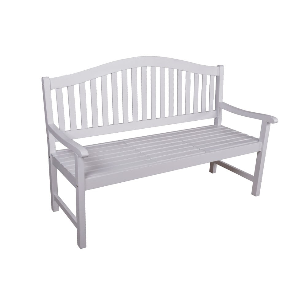 Biela drevená záhradná lavica Singapore – Garden Pleasure