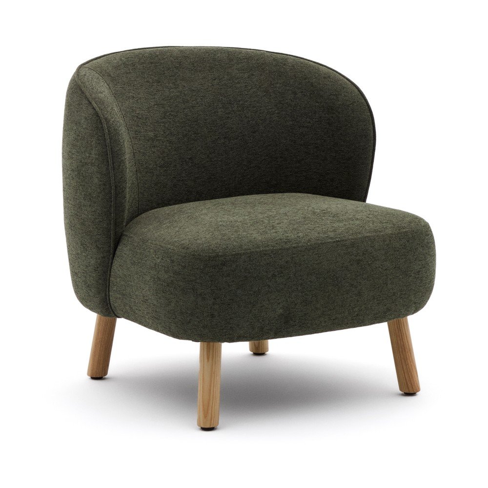 Zelené ženilkové kreslo Ulit – Kave Home