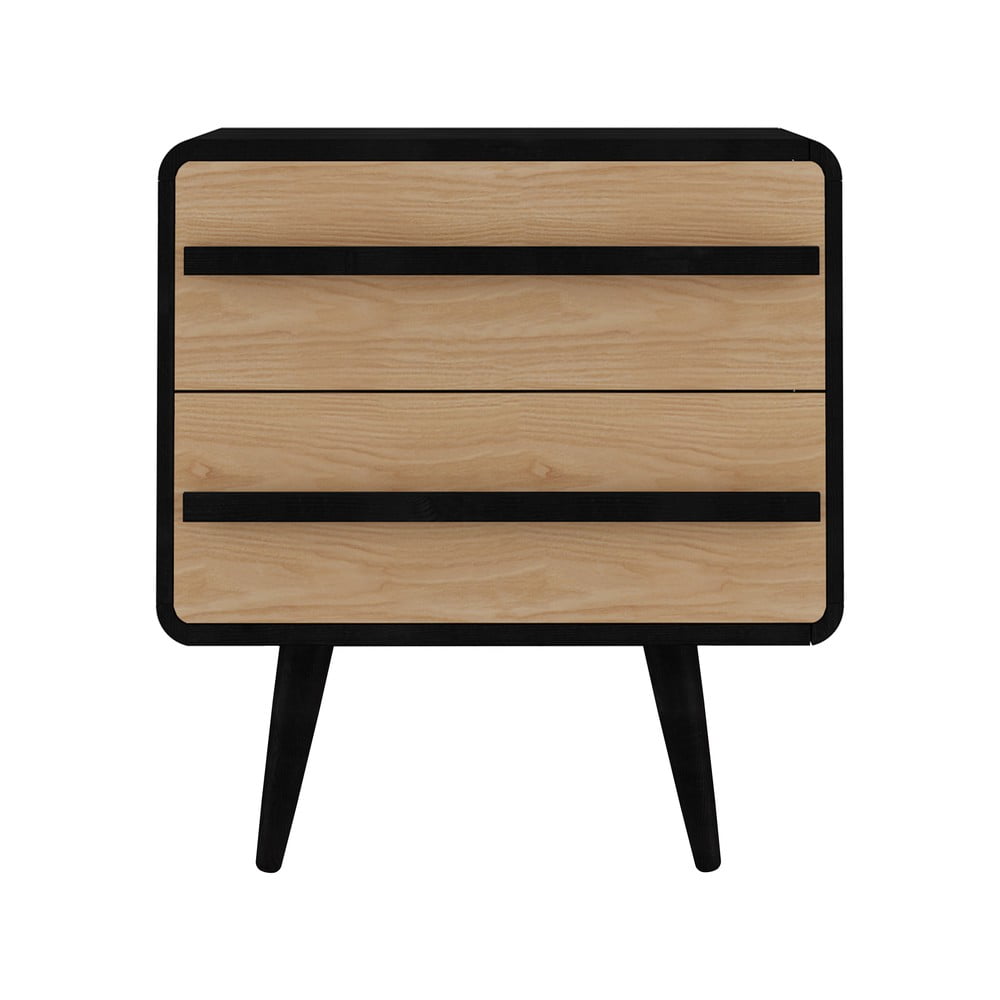 Nočný stolík v čierno-prírodnej farbe Chantal – Støraa