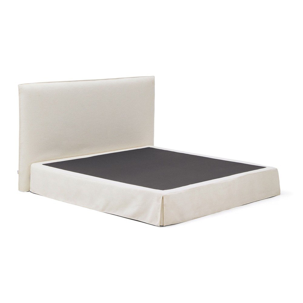 Biela čalúnená dvojlôžková posteľ 180x200 cm Jaira – Kave Home