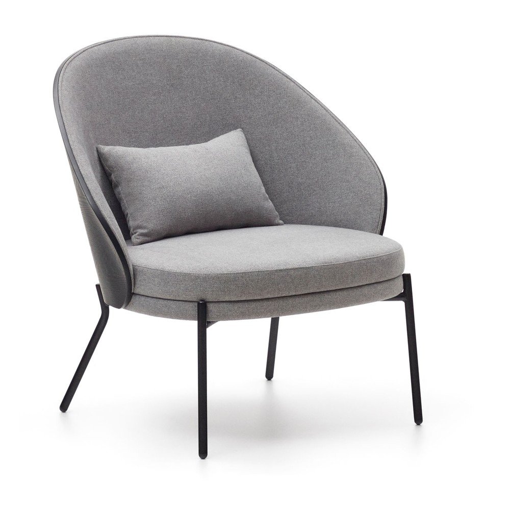 Čierno-sivé kreslo Eamy – Kave Home