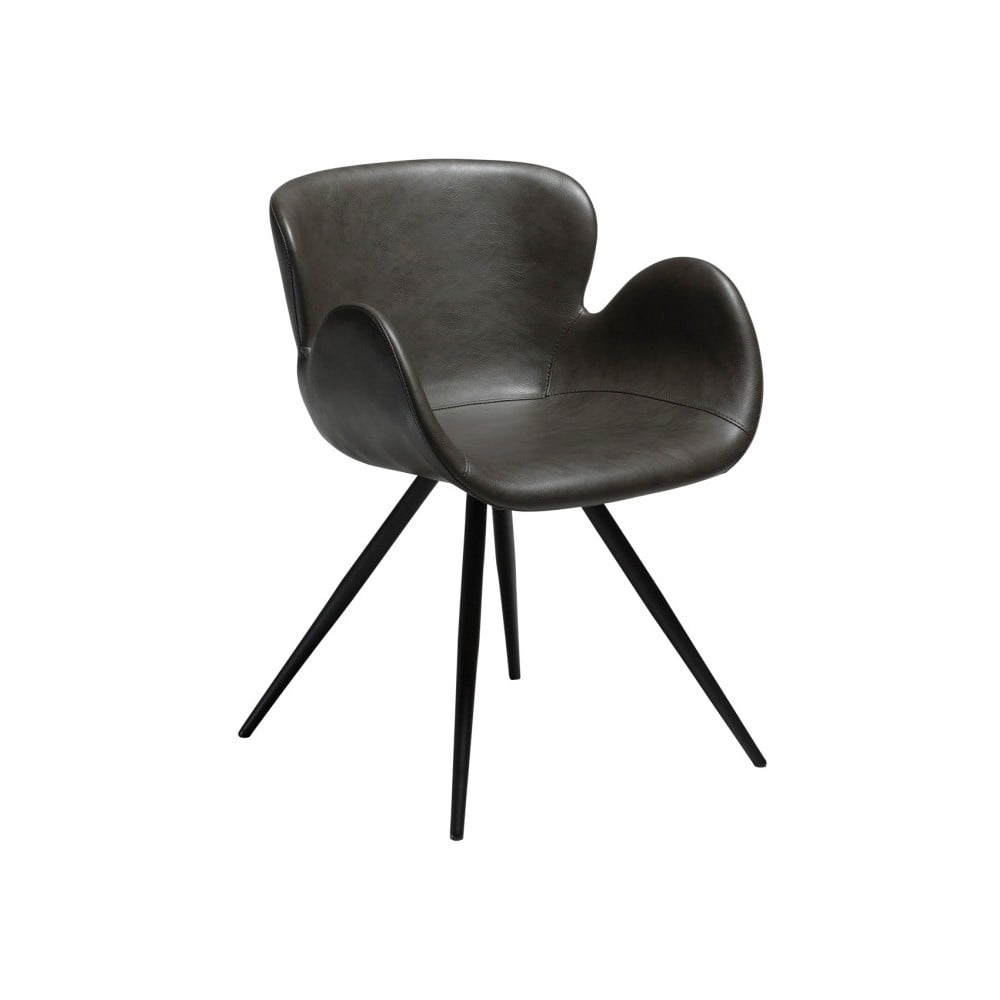 Sivé čalúnené jedálenské kreslo s podrúčkami Gaia – DAN-FORM Denmark