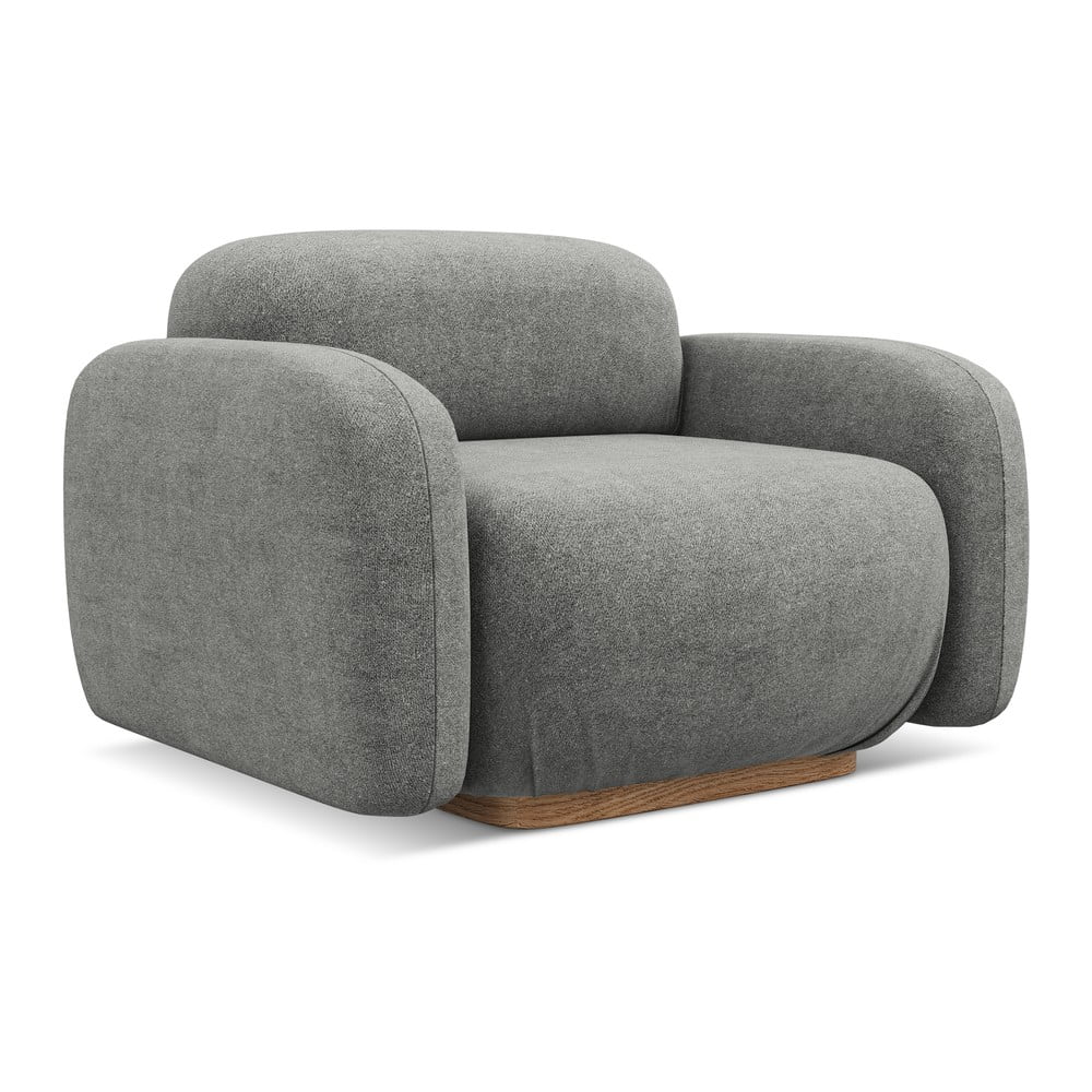 Sivý modul pohovky z textílie buklé Ailani – Makamii