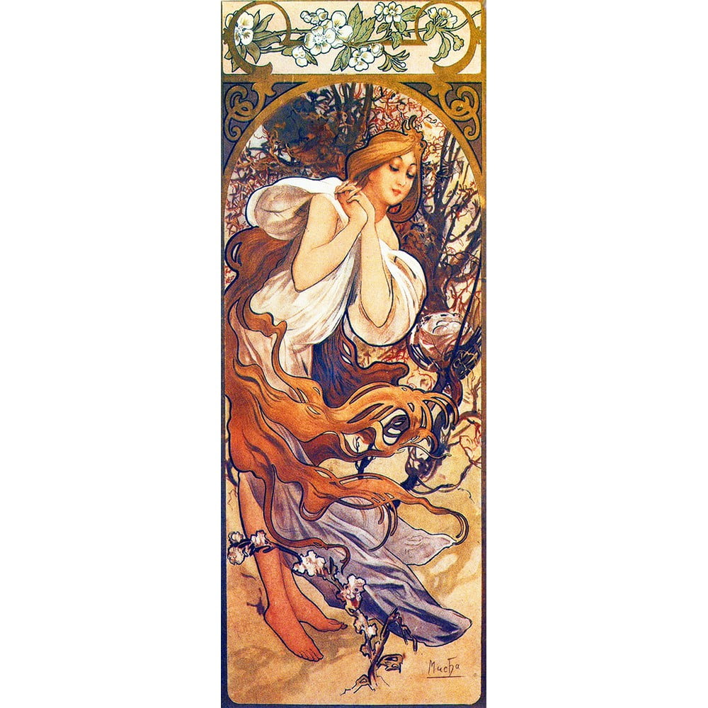 Reprodukcia obrazu Alfons Mucha - Spring
