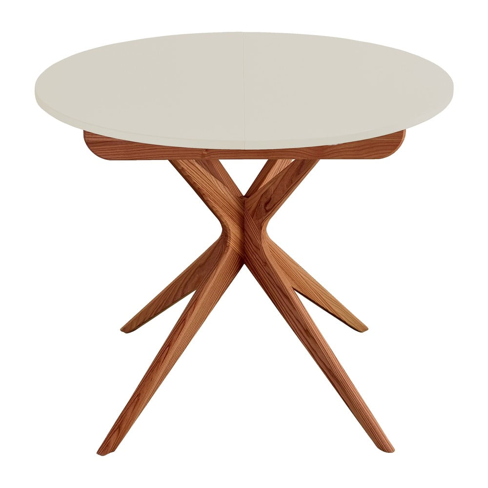 Okrúhly rozkladací jedálenský stôl s prídavnou doskou ø 90 cm Jubi – Ragaba