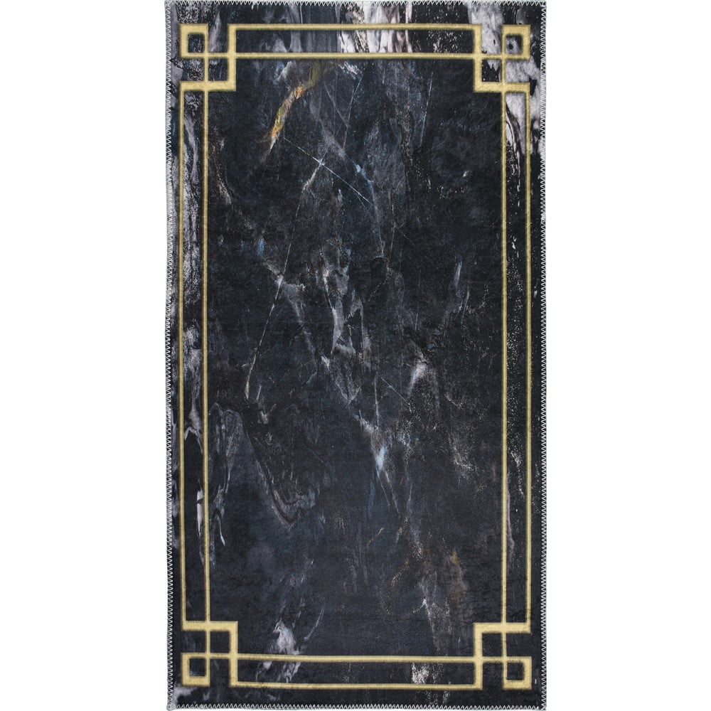 Tmavosivý prateľný koberec 80x50 cm - Vitaus