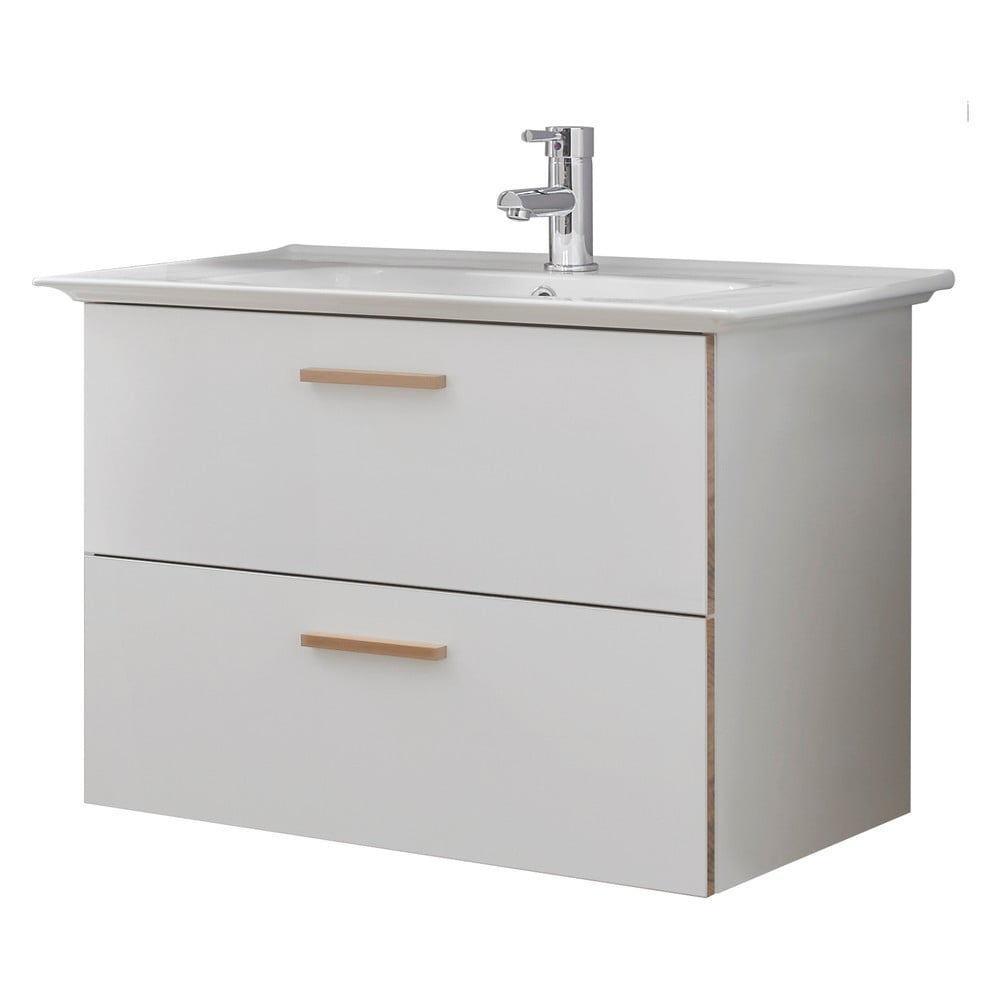 Biele keramické umývadlo bez batérie 80x47 cm Set 931 - Pelipal