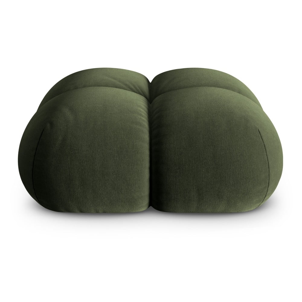 Zelená zamatová podnožka Loretto – Cosmopolitan Design