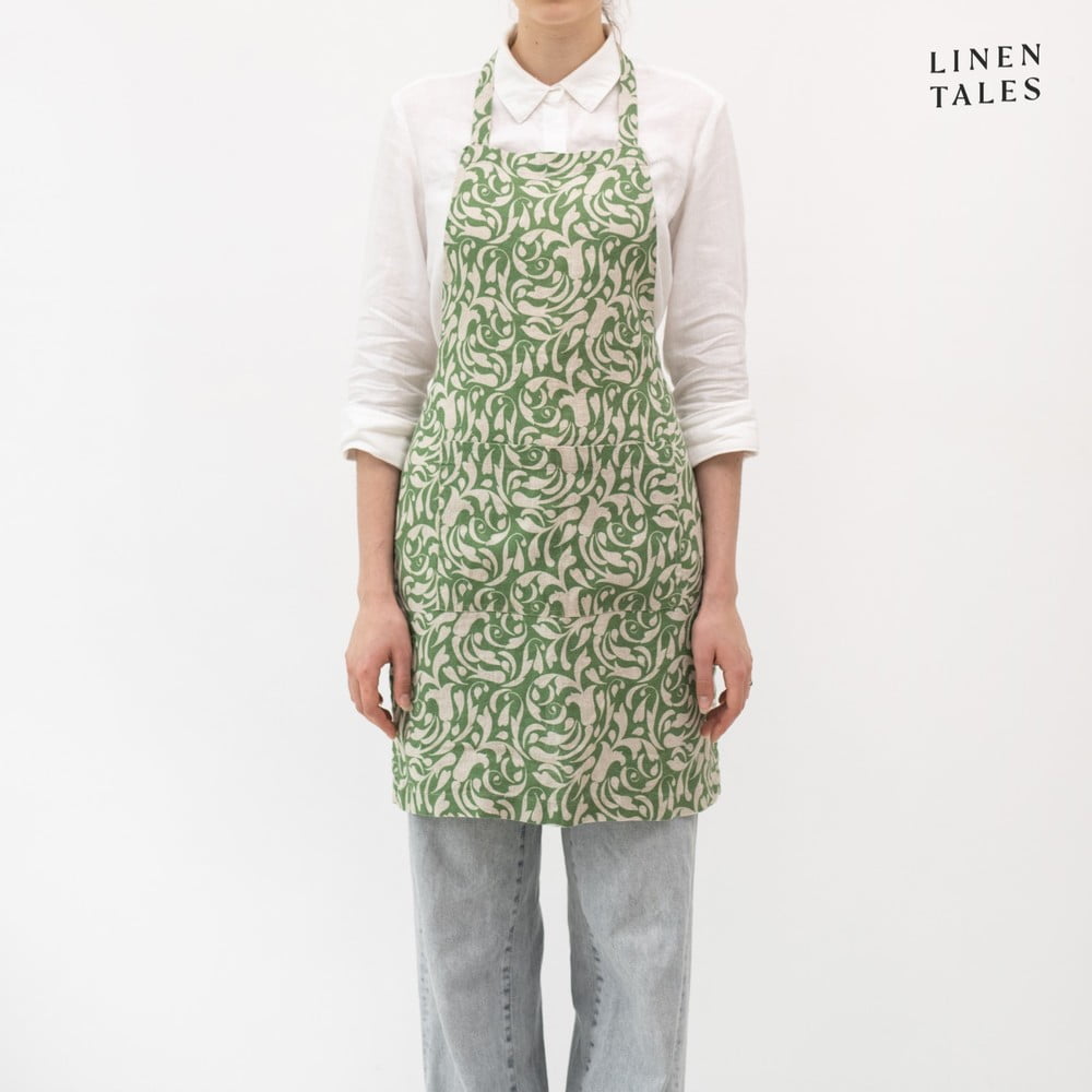 Ľanová zástera Evergreen Damask – Linen Tales