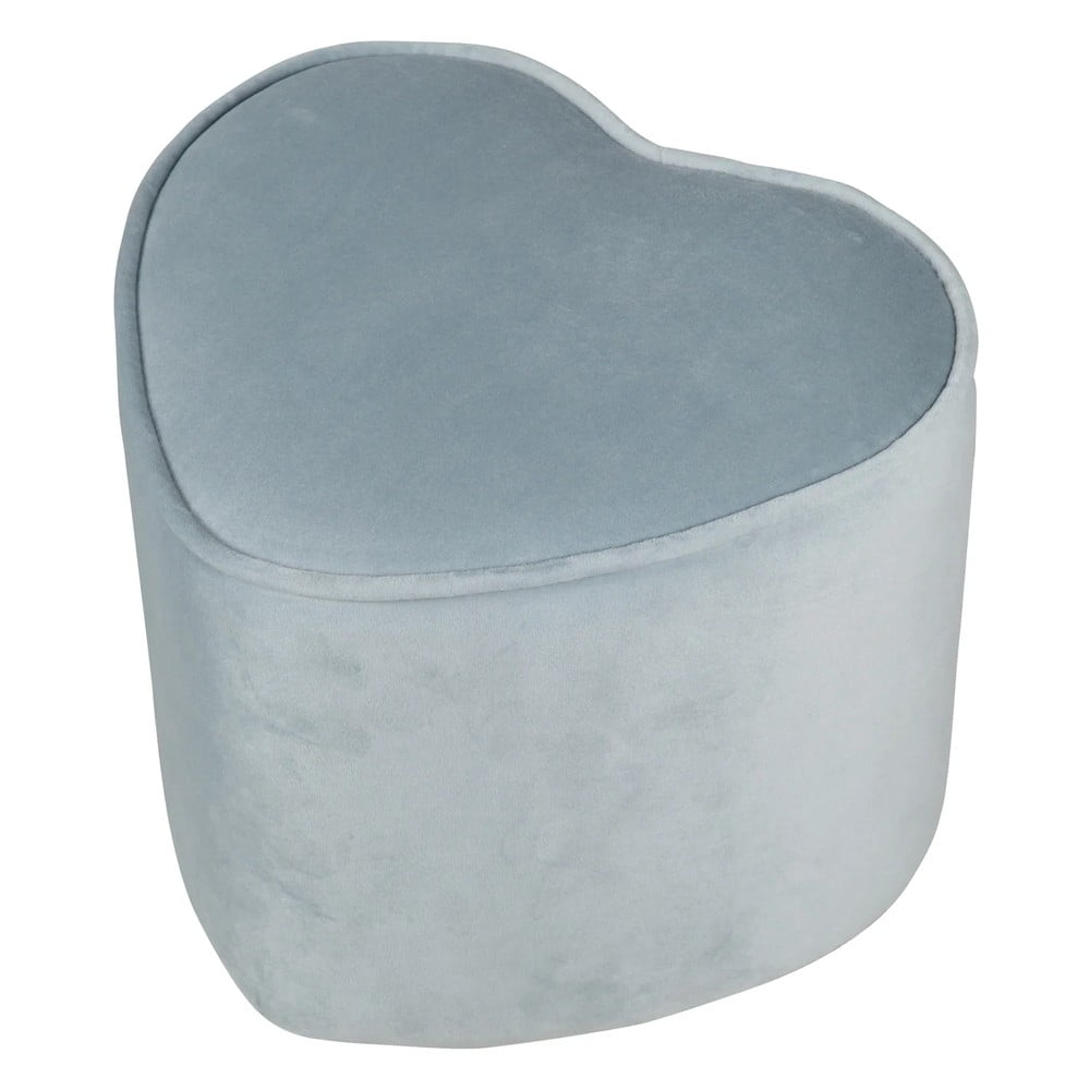 Svetlo modrý zamatový detský puf Lil Sofa – Roba