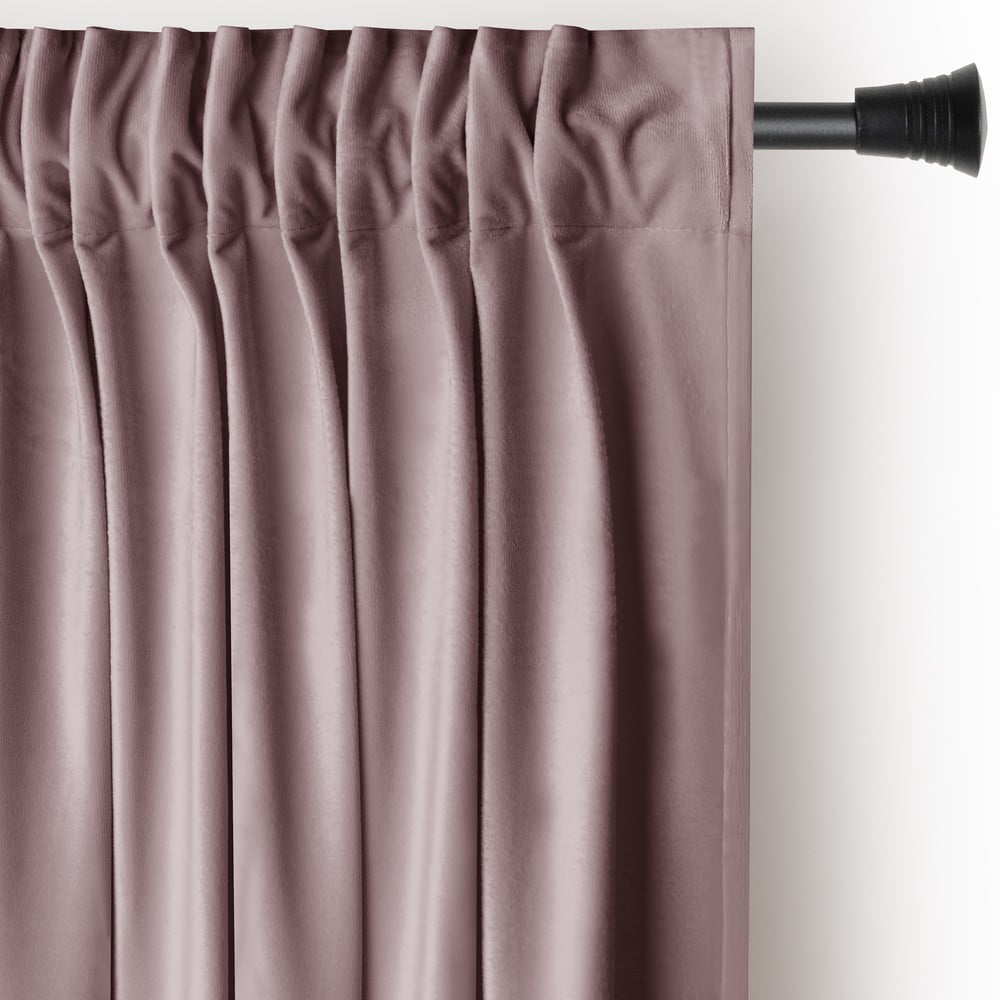 Svetlohnedý zamatový dimout záves 140x245 cm Pleat – Restilo