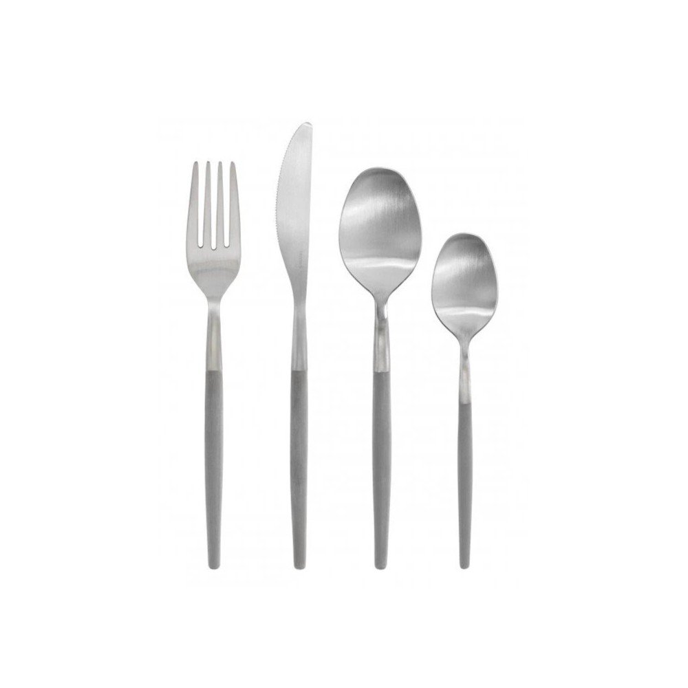 Svetlosivý/v striebornej farbe antikoro príbor 16 ks Maxime – Blomus