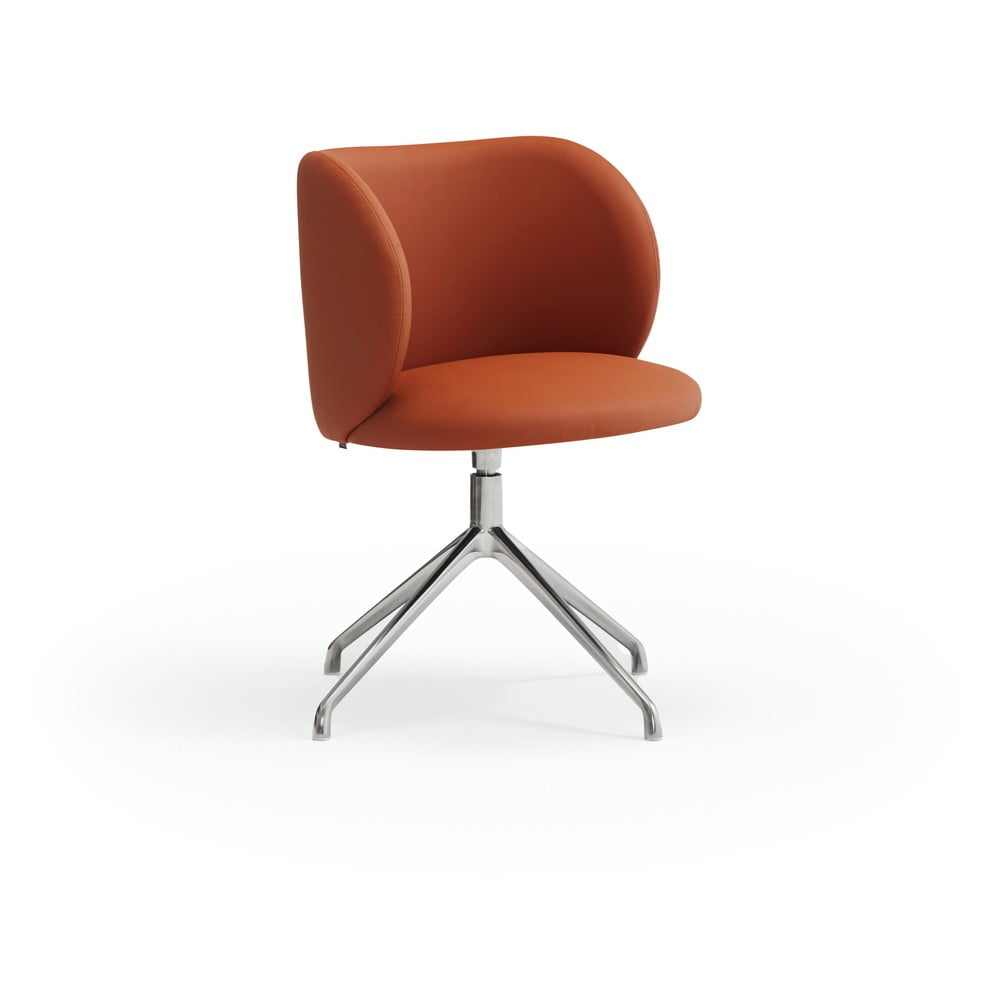 Oranžové čalúnené jedálenské kreslo Mogi – Teulat