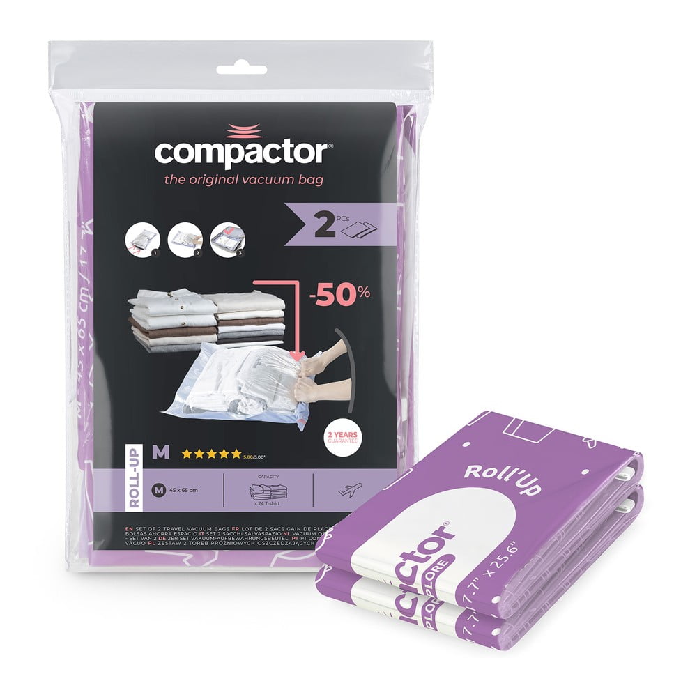 Vákuové vrecia v súprave 2 ks Roll Up M – Compactor