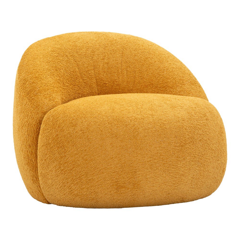 Kreslo z textílie buklé v horčicovej farbe Ginerva – Mauro Ferretti