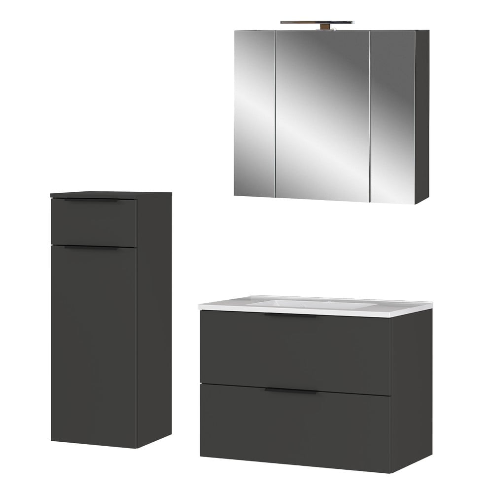 Antracitovosivá kúpeľňová zostava Crandon – Germania