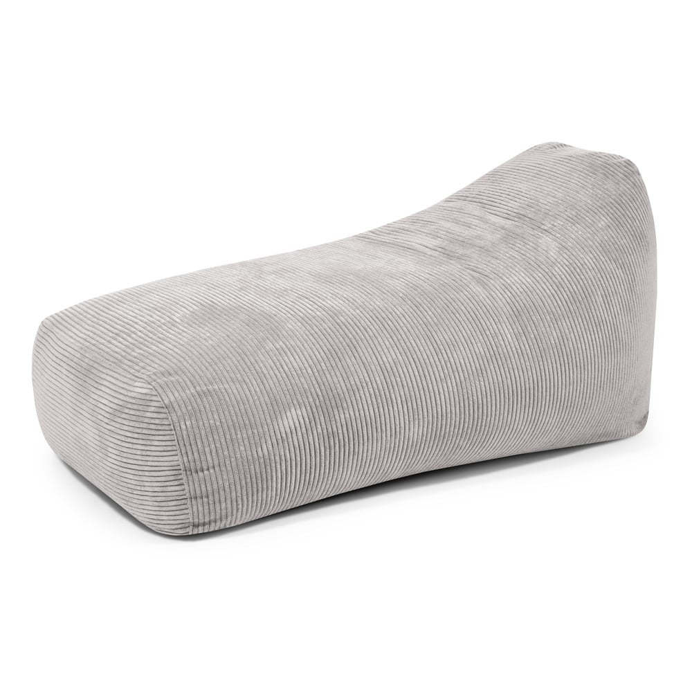 Svetlosivý menčestrový sedací vak Snug Long 140 – SLOWDOWN