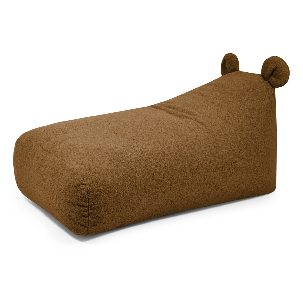 Hnedý detský sedací vak z textílie buklé Snug 130 Bear – SLOWDOWN